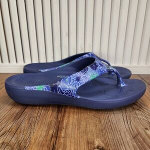 Alegria Blue Floral Sandals